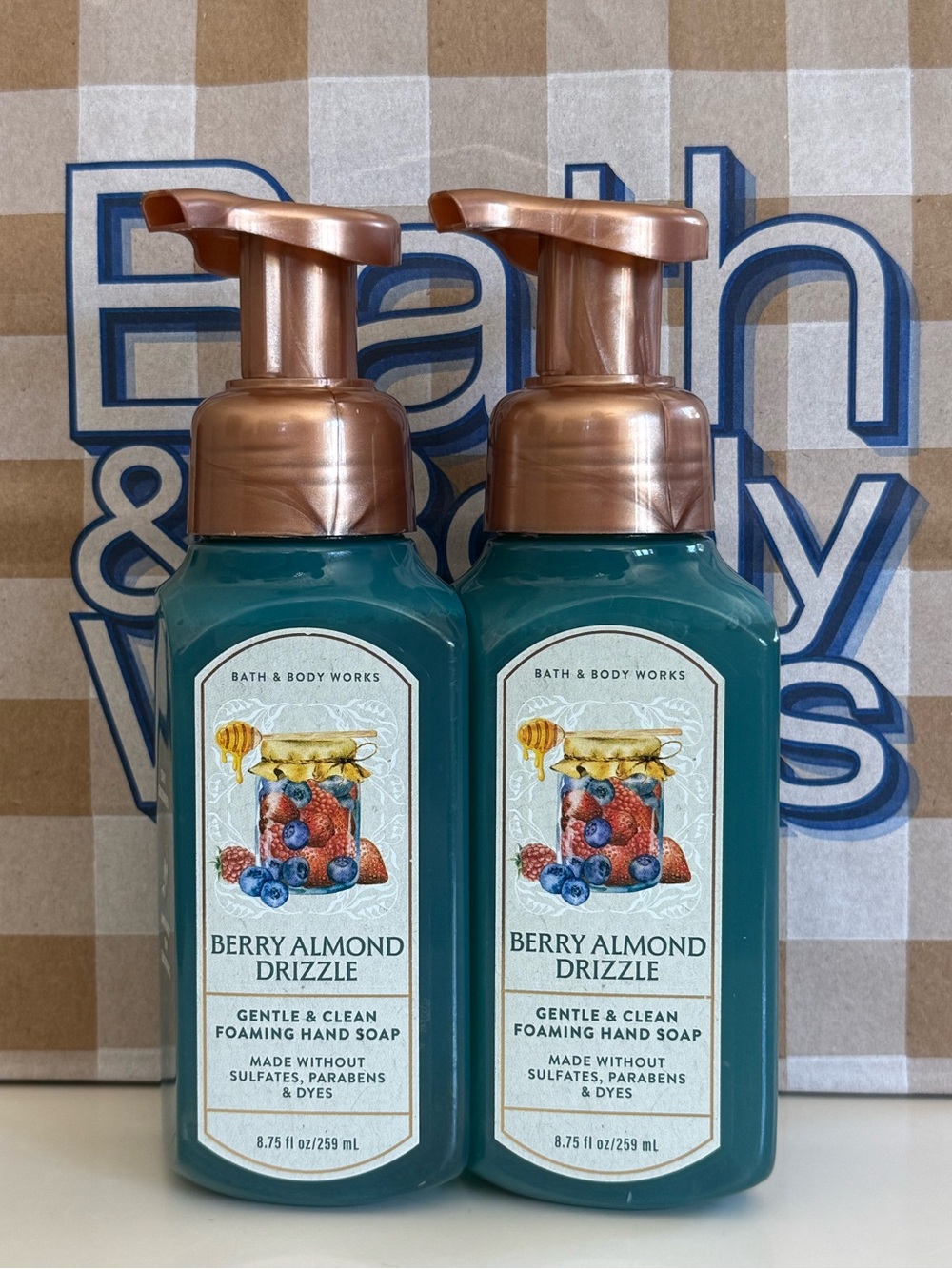 Bath and Body Works Berry Almond Drizzle Foaming Hand Soap Set
